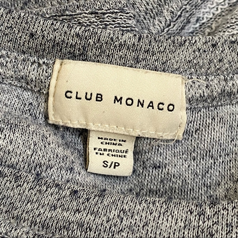Club Monaco gray white knit crewneck sweater top - Picture 4 of 5